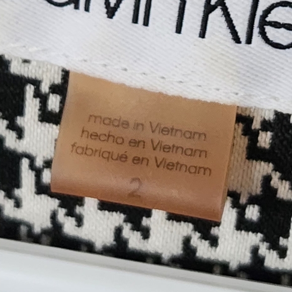 Calvin Klein Women's Size 2 Black and White Checkered Blazer - Picture 4 of 9